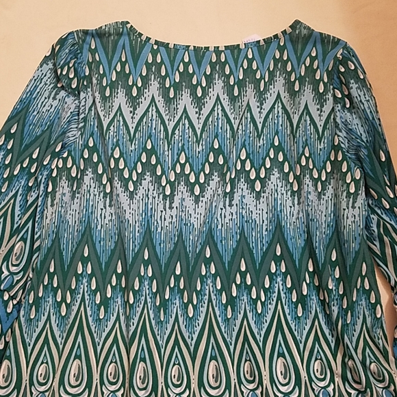 Bob Mackie Wearable Art 3/4 sleeve tunic. NWOT - Picture 3 of 6